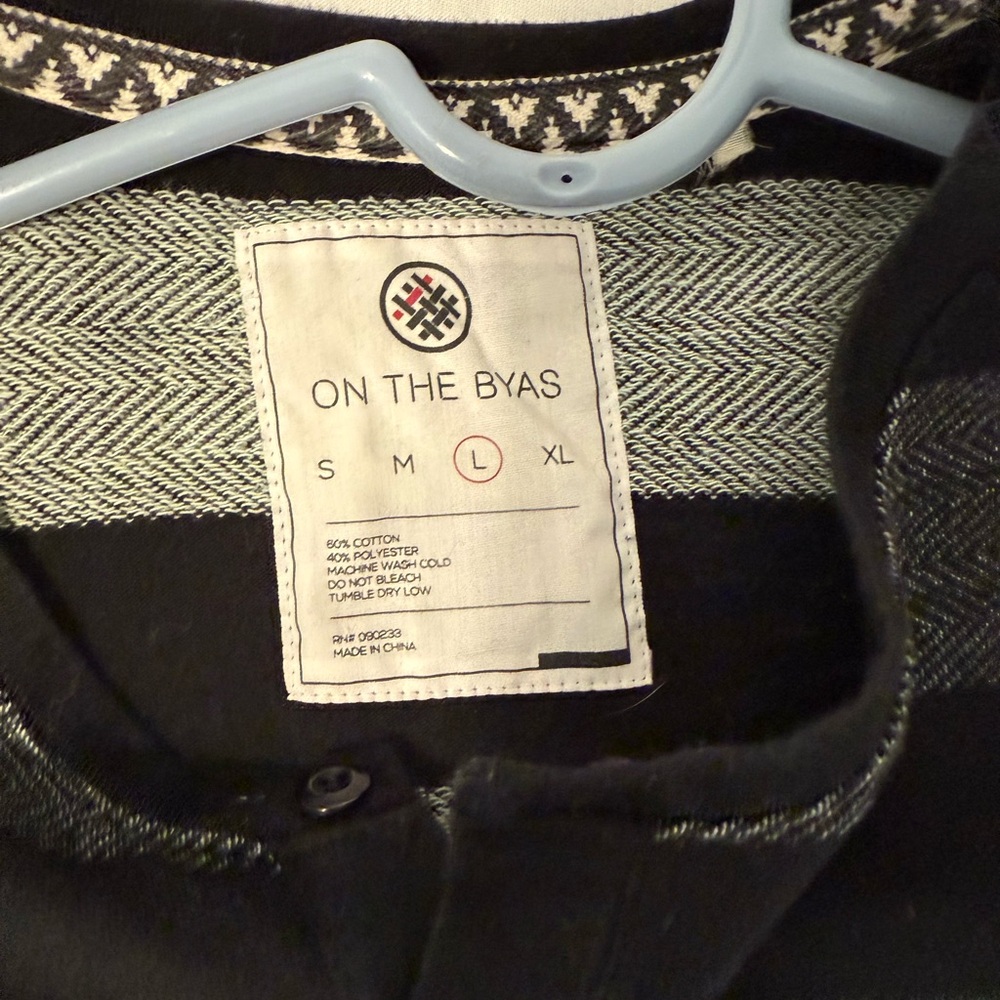 On The Byas Black and gray striped Shirt